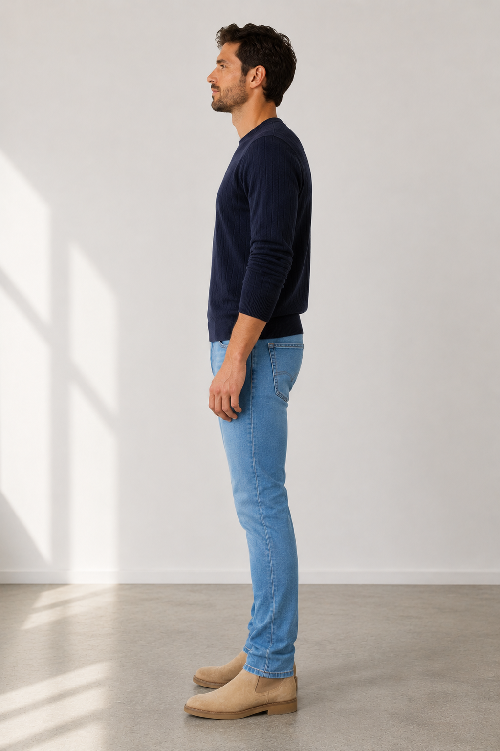 Studio Açık Mavi Extra Slim Jean - Pantolon fason üretim görsel 3
