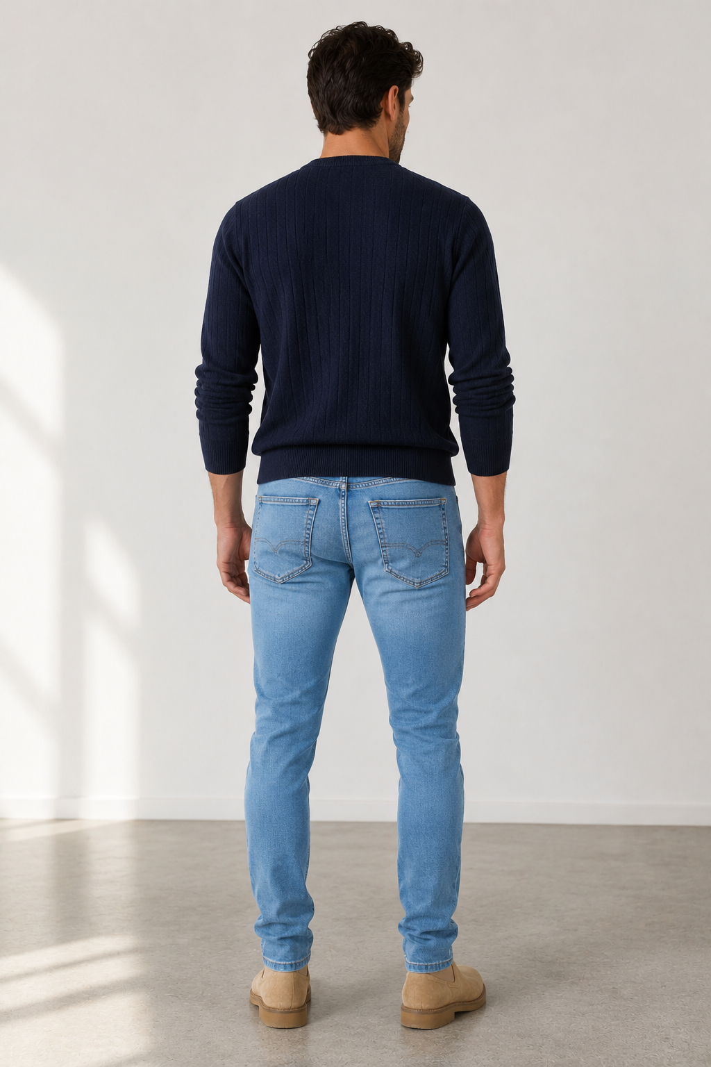 Studio Açık Mavi Extra Slim Jean - Pantolon fason üretim görsel 4