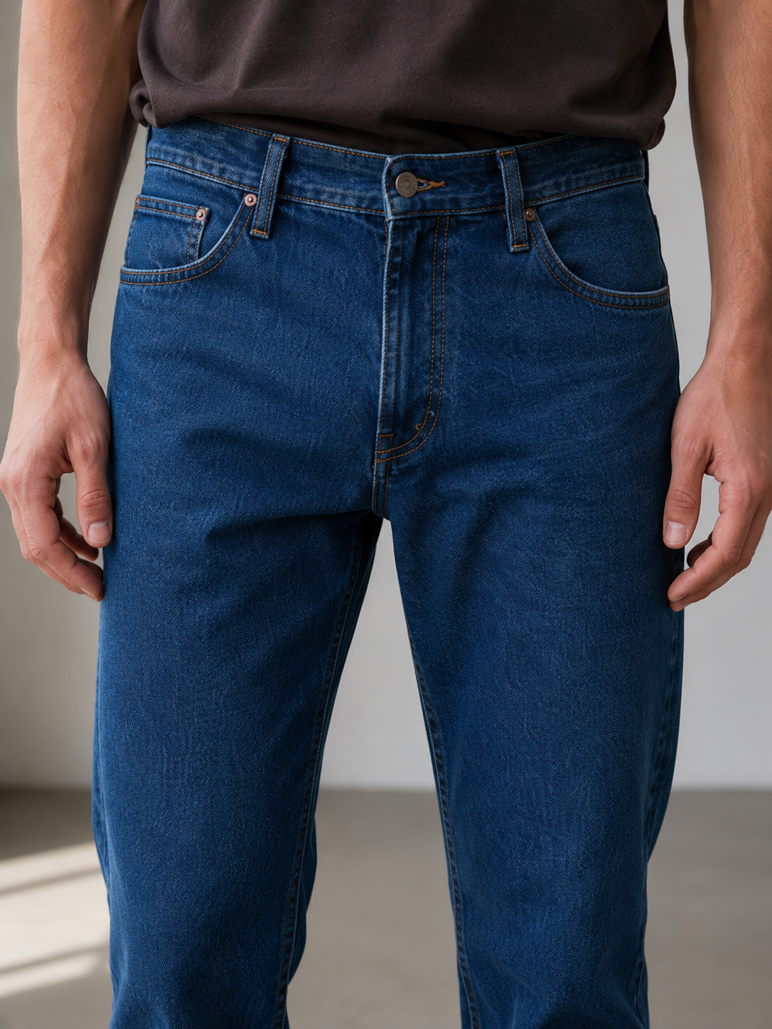 Studio Koyu Mavi Comfort Jean - Pantolon fason üretim görsel 4