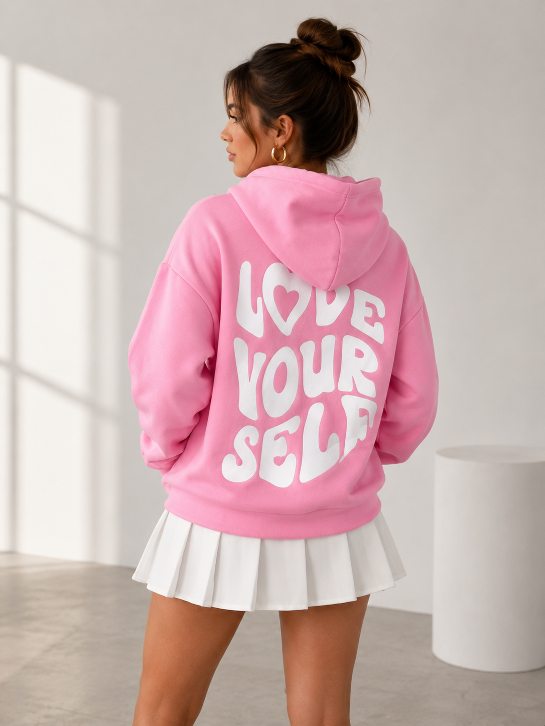 Studio Love Yourself Oversize Hoodie - Sweatshirt fason üretim görsel 3