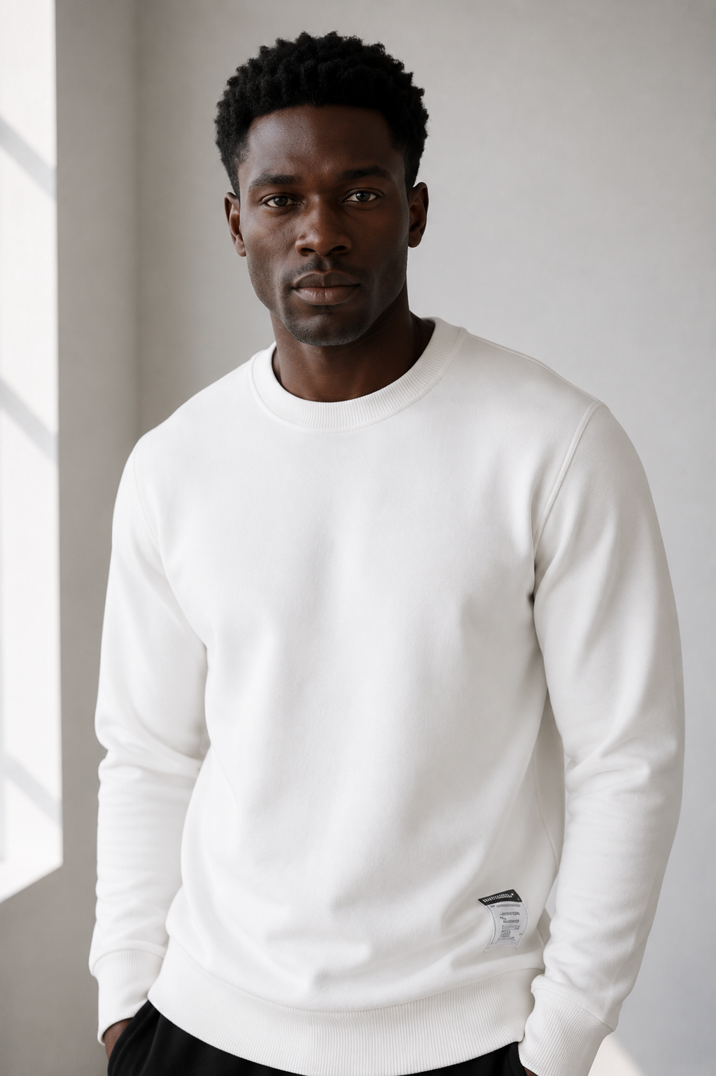 Studio Beyaz Basic Sweatshirt - Sweatshirt fason üretim görsel 2