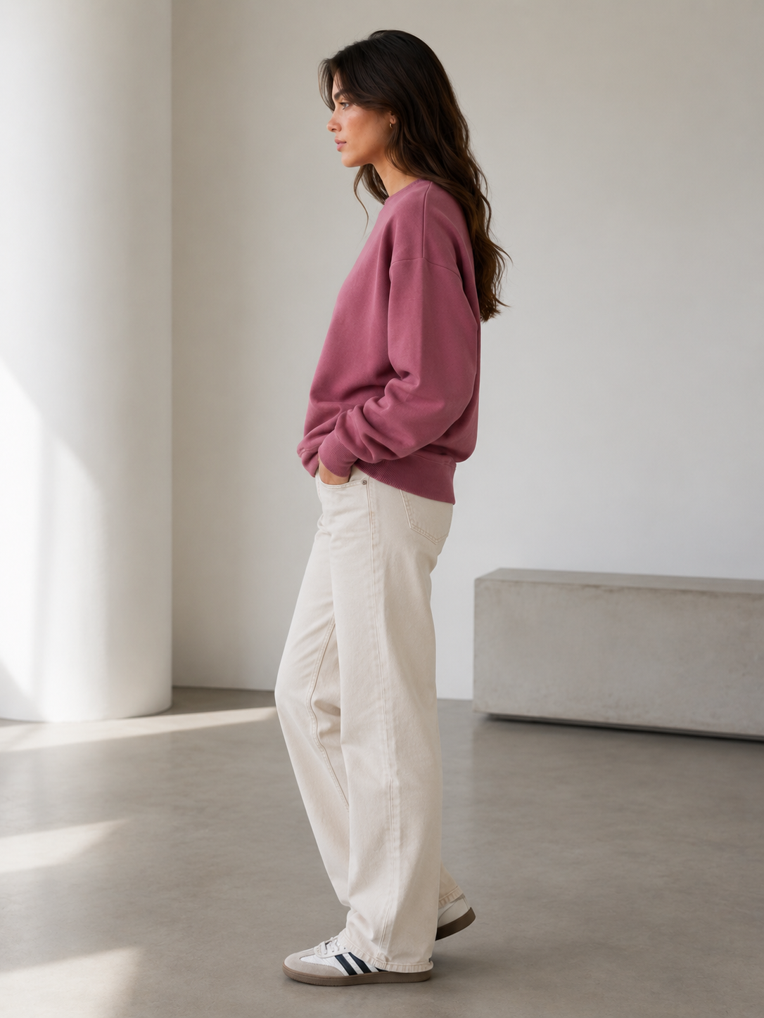 Studio Bordo Oversize Sweatshirt - Sweatshirt fason üretim görsel 2