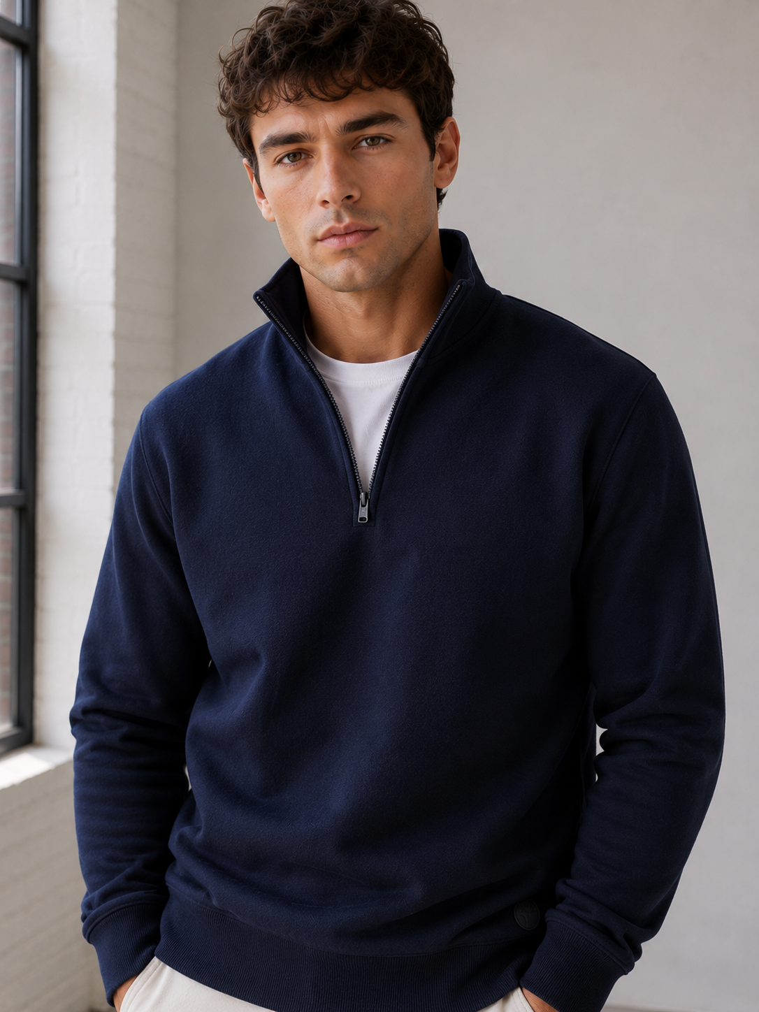 Studio Lacivert Polar Sweatshirt - Sweatshirt fason üretim görsel 2