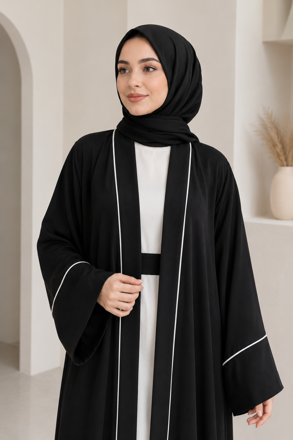 Studio Siyah Abaya Ferace - Tesettür fason üretim