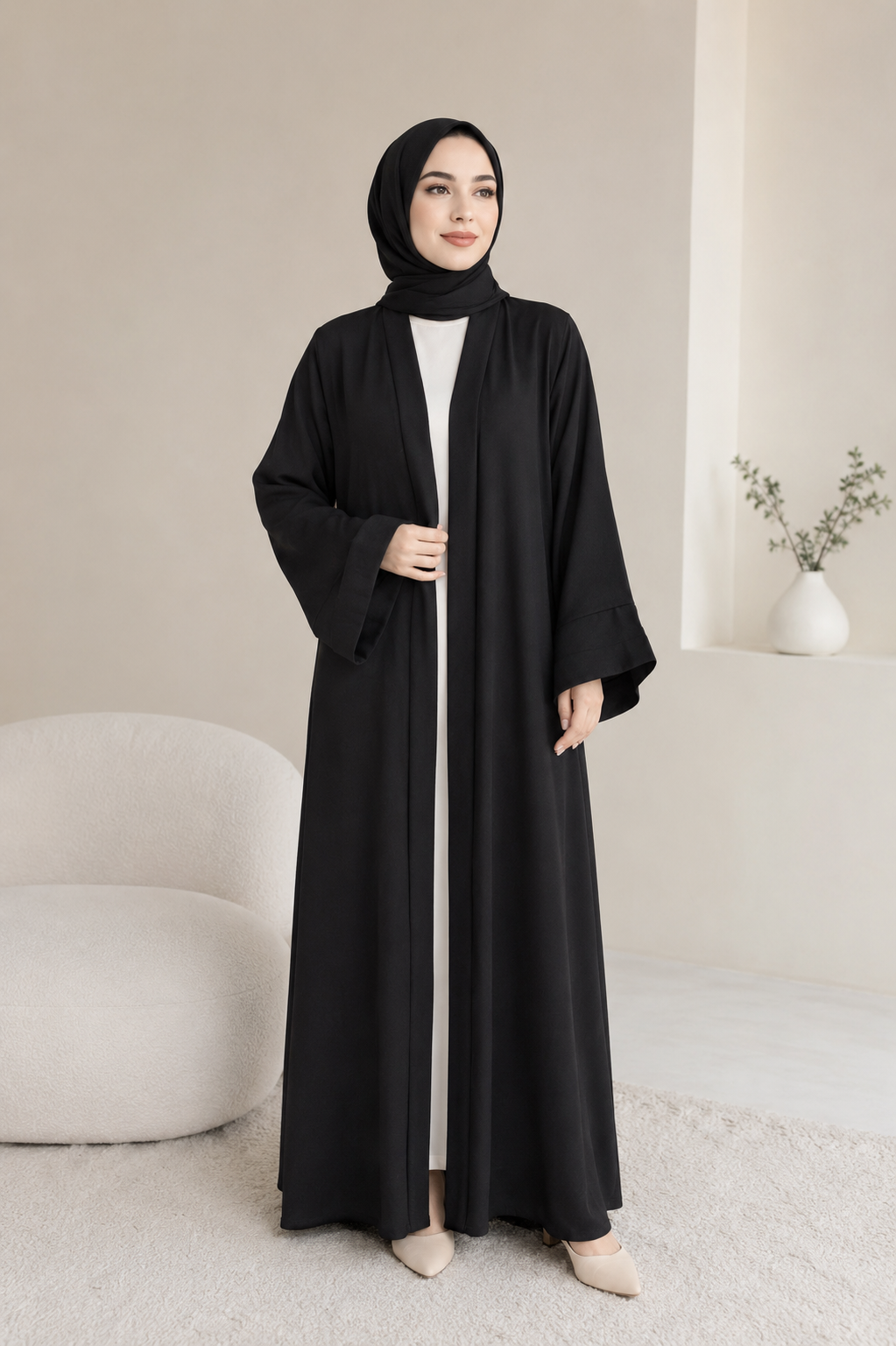 Studio Siyah Abaya Ferace - Tesettür fason üretim görsel 4