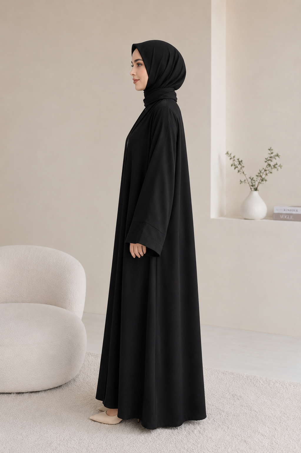 Studio Siyah Abaya Ferace - Tesettür fason üretim görsel 2