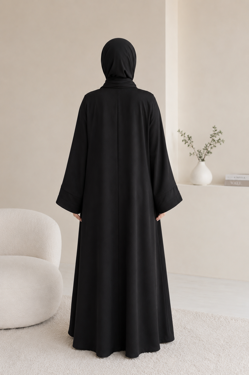 Studio Siyah Abaya Ferace - Tesettür fason üretim görsel 3