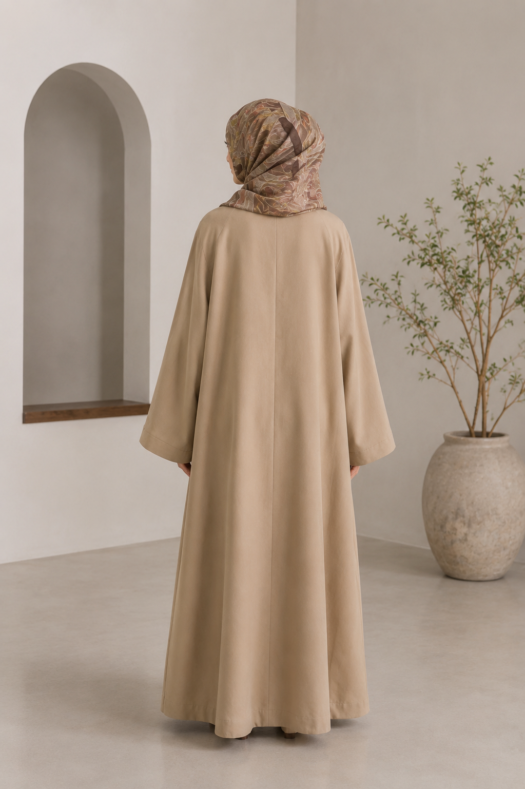 Studio Çin Düğmeli Abaya - Tesettür fason üretim görsel 4