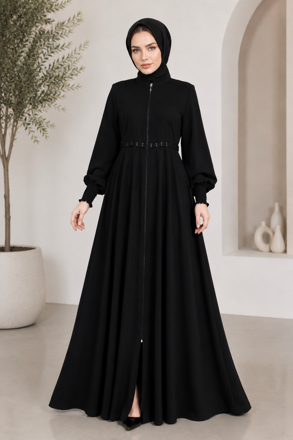 Studio Mevlana Nakışlı Ferace - Tesettür fason üretim
