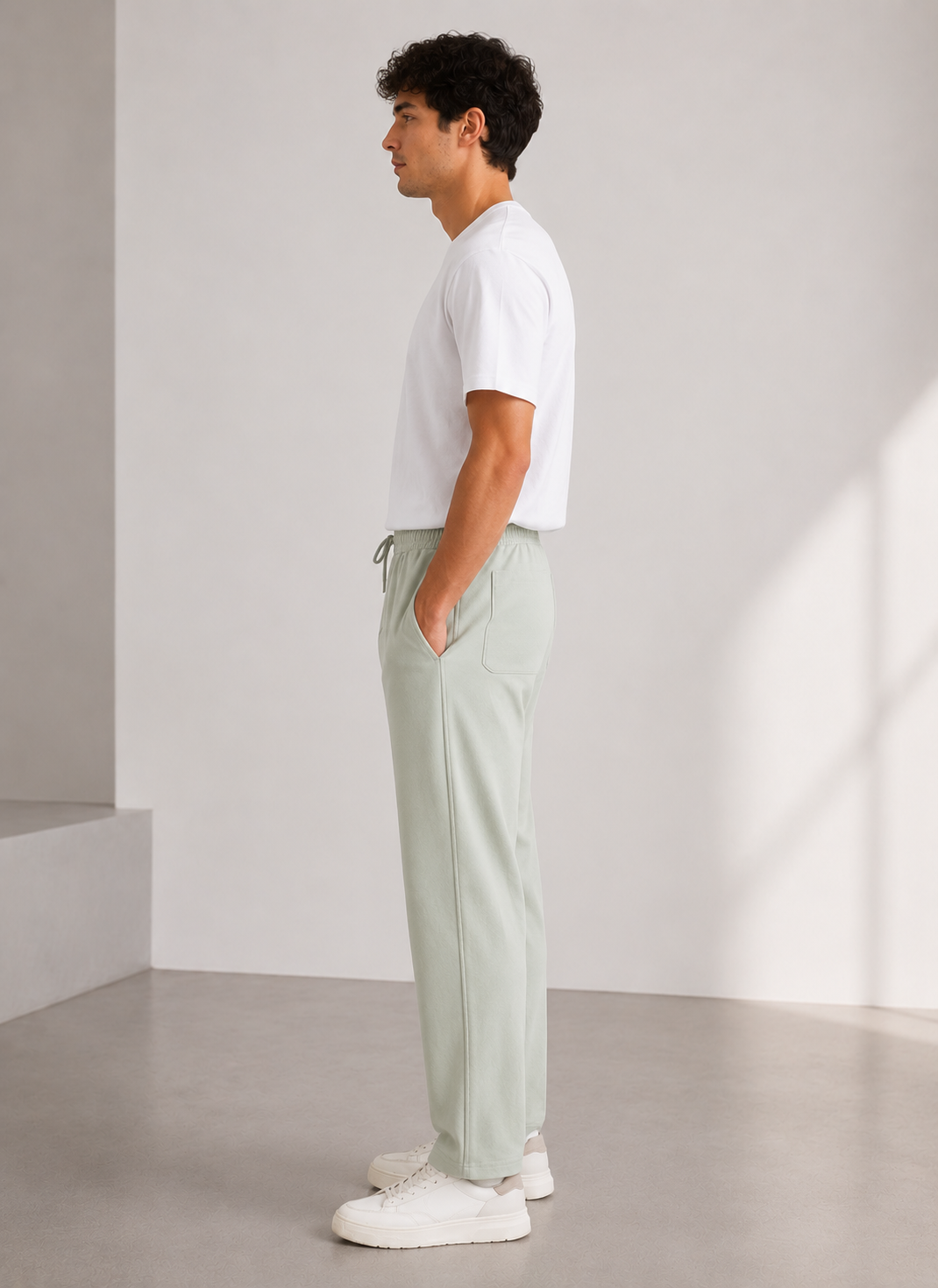 Studio Gri Jogger Pantolon - Pantolon fason üretim görsel 3