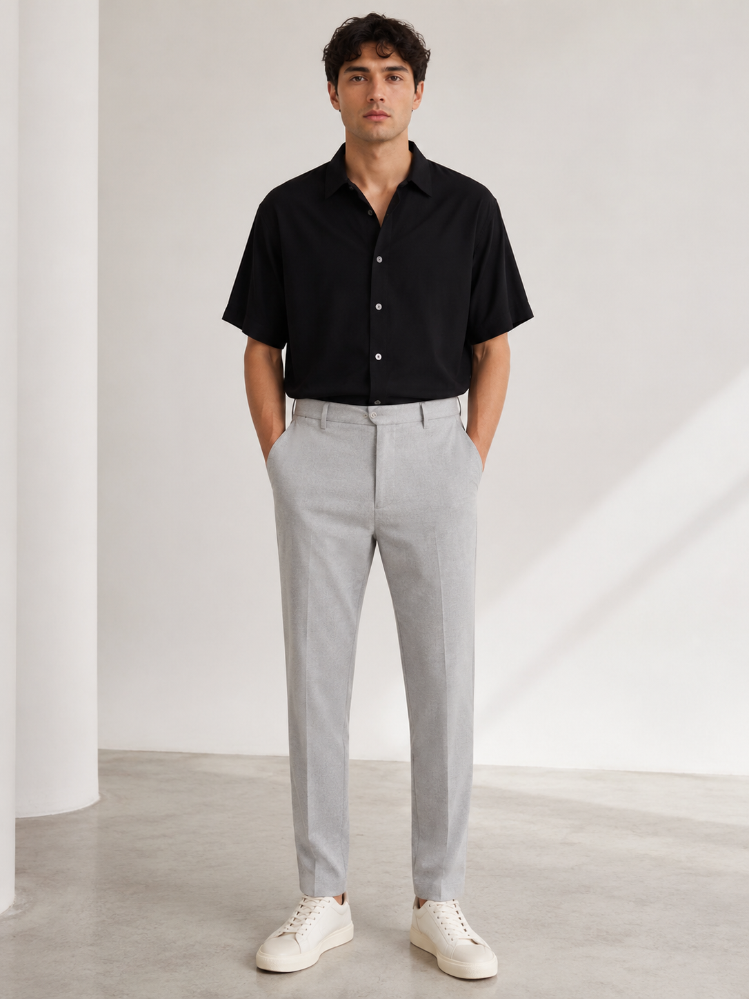 Studio Gri Slim Canvas Pantolon - Pantolon fason üretim