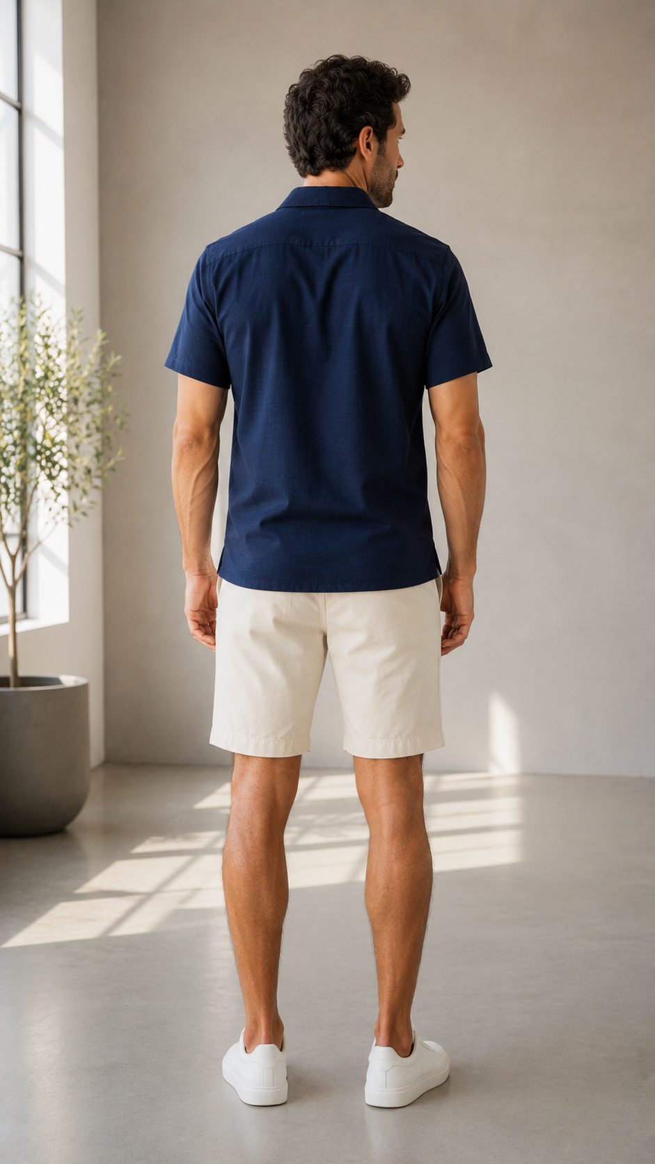 Studio Gabardin Bermuda Şort - Şort fason üretim görsel 3