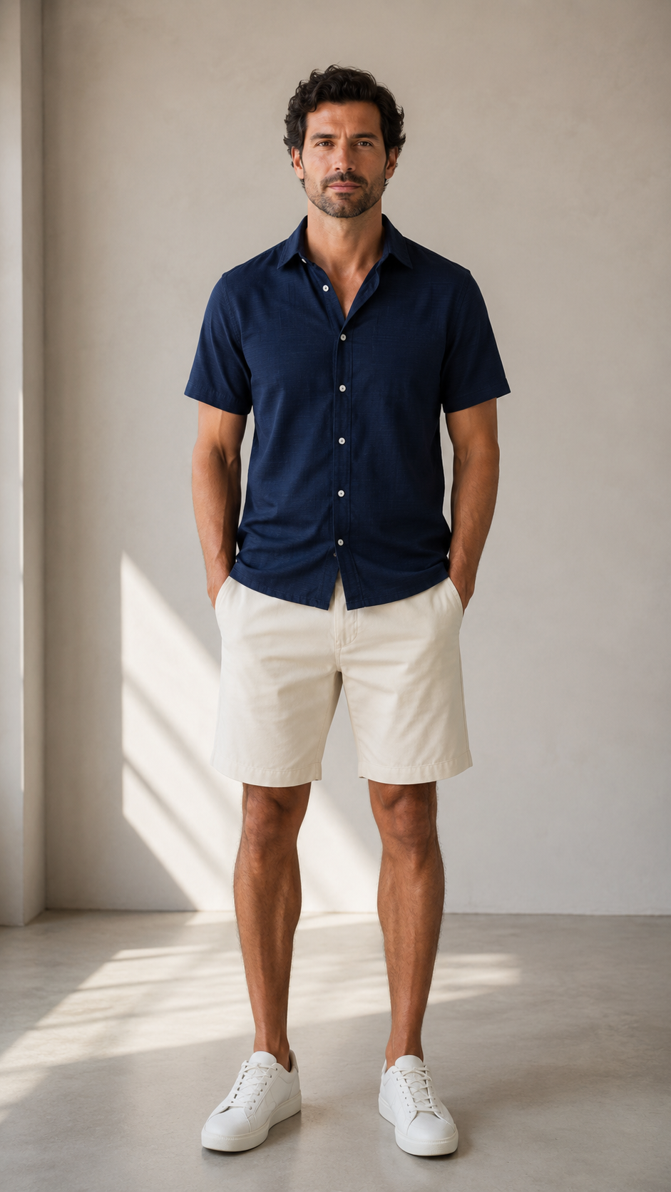 Studio Gabardin Bermuda Şort - Şort fason üretim görsel 4