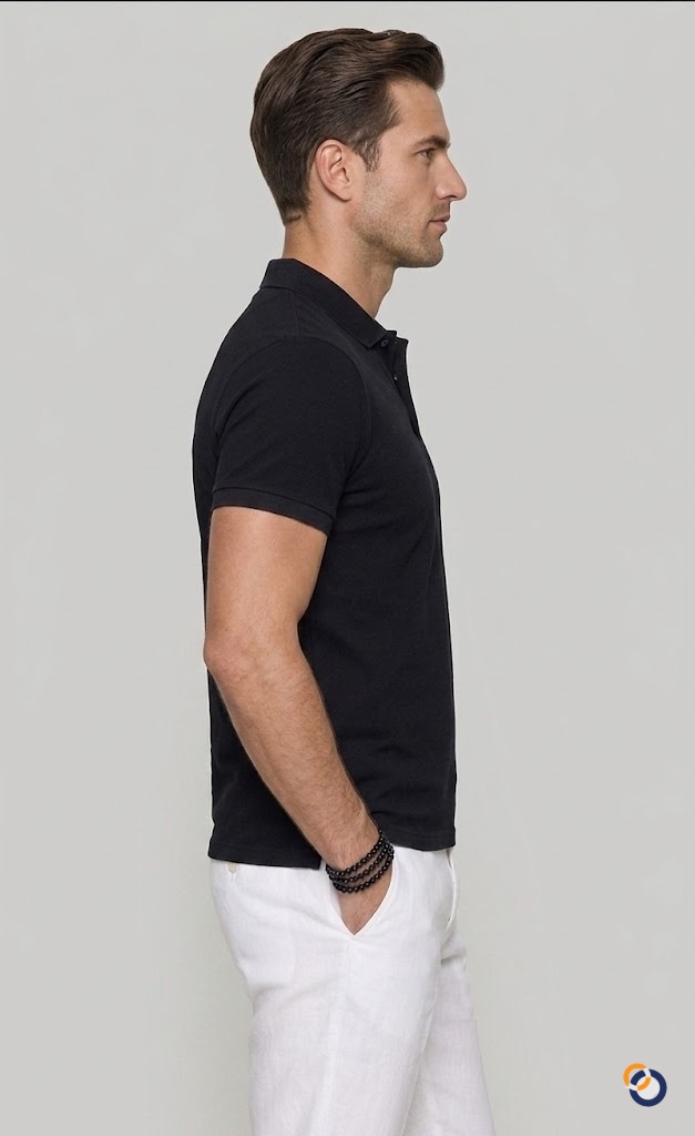 Yumuşak Doku Polo Yaka Tişört - T-shirt fason üretim görsel 3