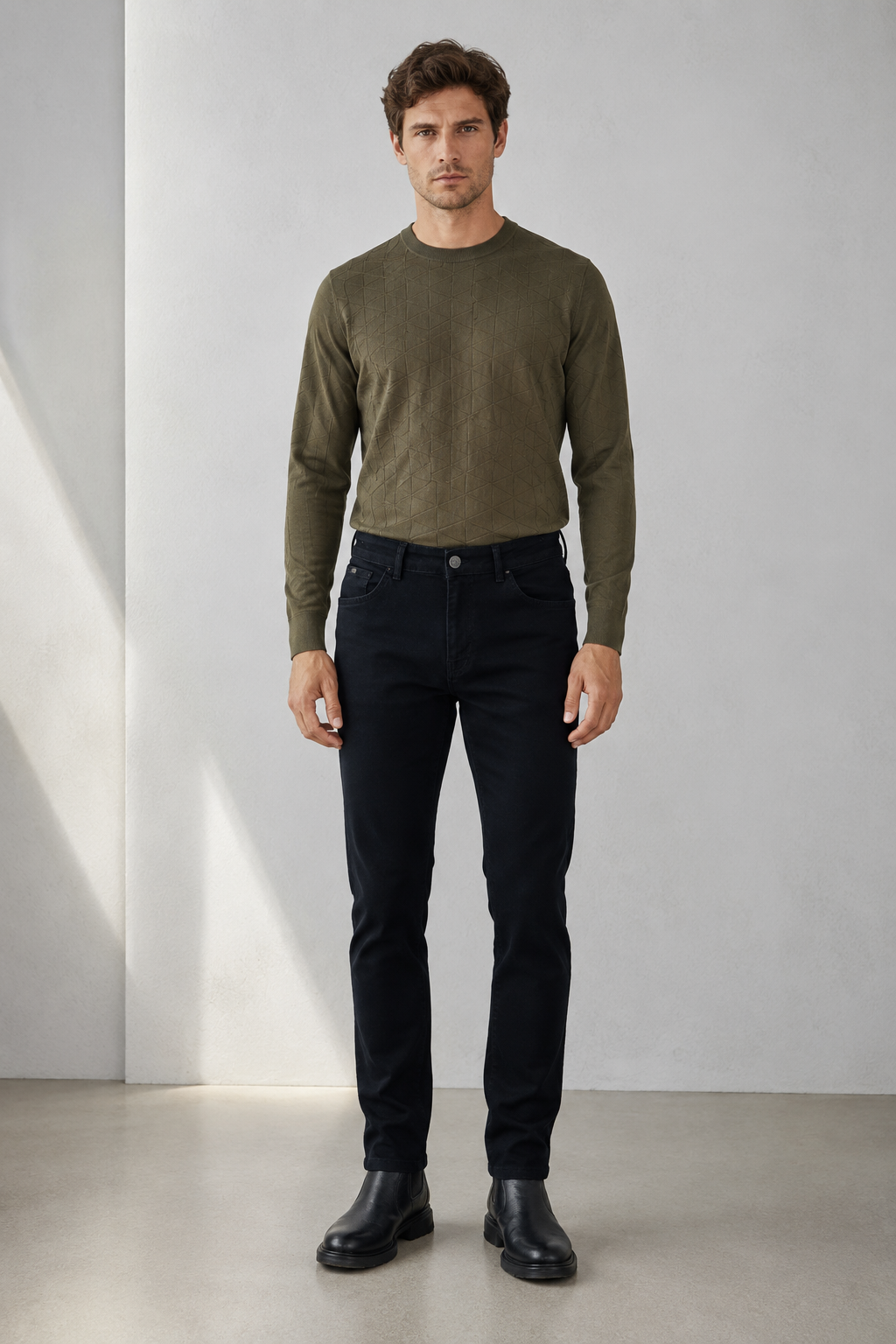 Studio Koyu Lacivert Slim Jean - Pantolon fason üretim