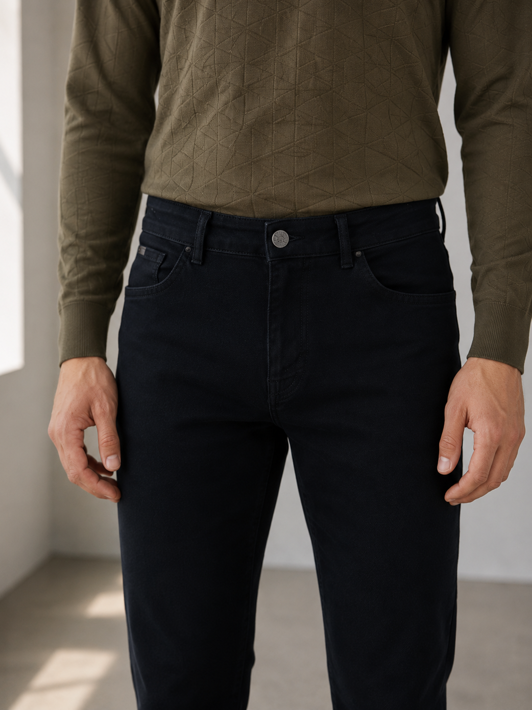 Studio Koyu Lacivert Slim Jean - Pantolon fason üretim görsel 2
