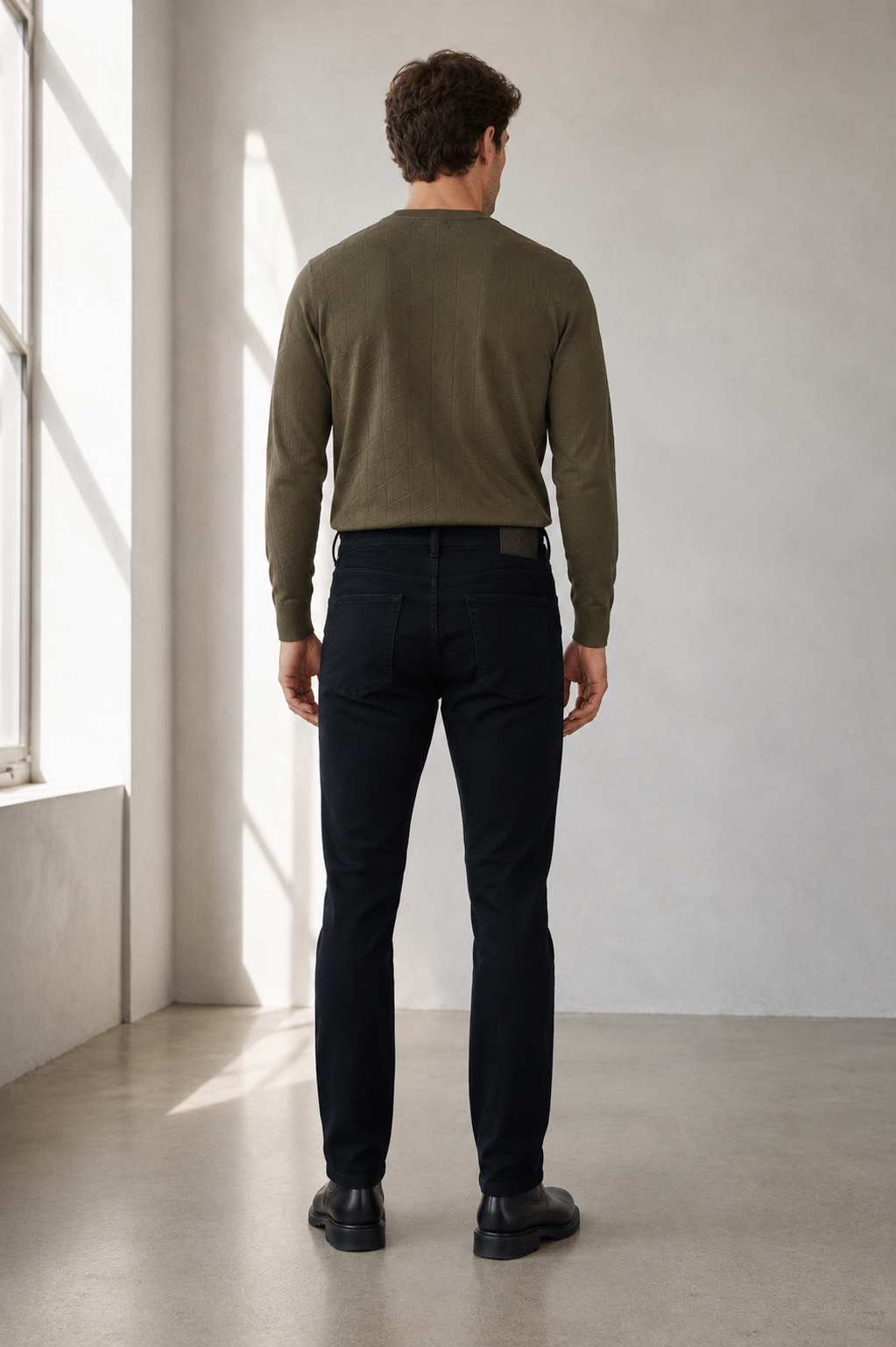 Studio Koyu Lacivert Slim Jean - Pantolon fason üretim görsel 4