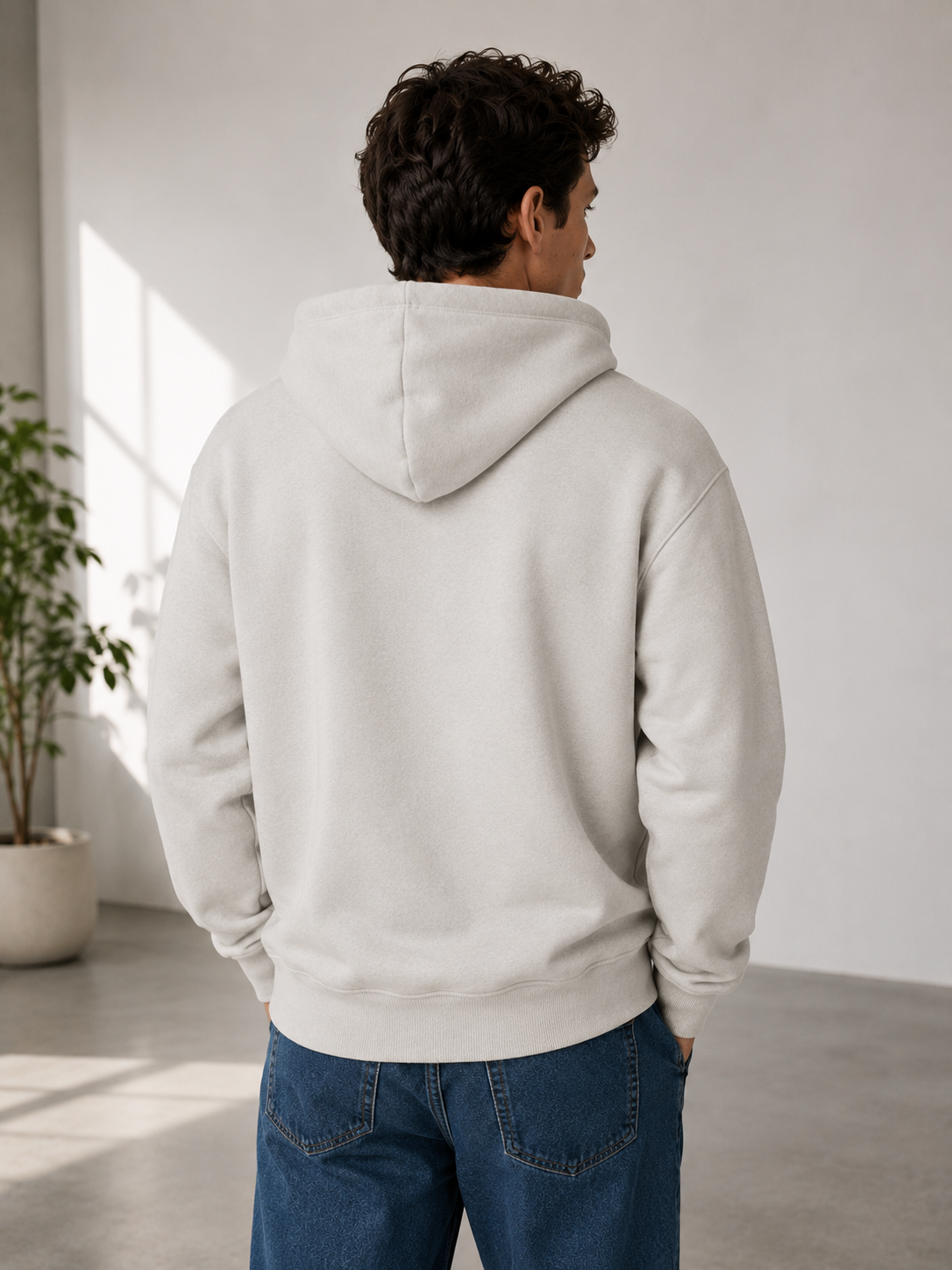 Studio Taş Polar Zip Hoodie - Sweatshirt fason üretim görsel 4