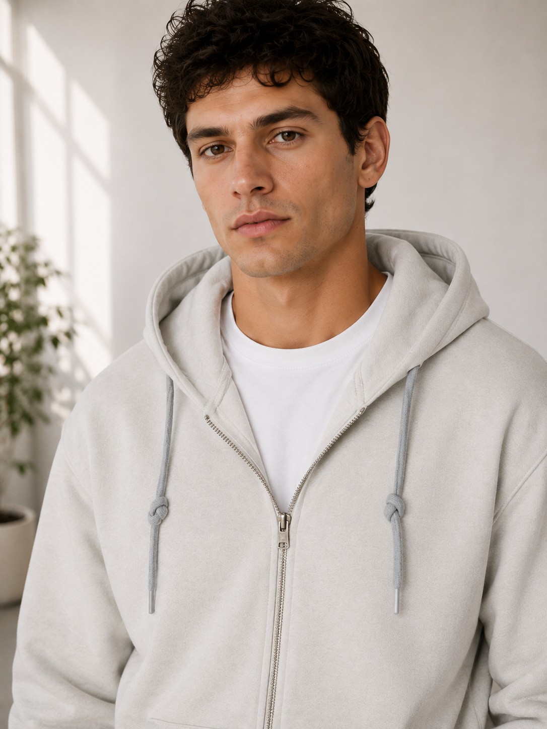 Studio Taş Polar Zip Hoodie - Sweatshirt fason üretim görsel 2