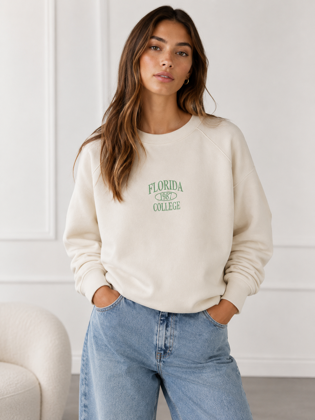 Studio Ekru Basic Sweatshirt - Sweatshirt fason üretim